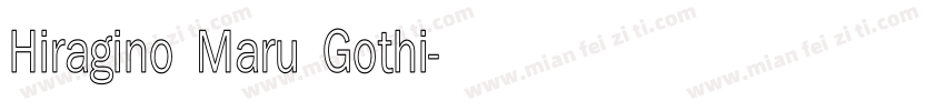 Hiragino Maru Gothi字体转换